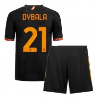 AS Roma Paulo Dybala #21 Tredje trøje Børn 2023-24 Kortærmet (+ Korte bukser)